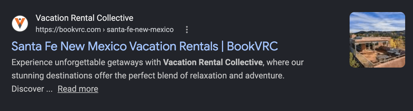 Live Google search ad